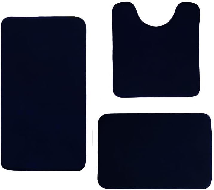 Madeals Memory Foam Bath Mat Set 4 Piece with Toilet Lid Cover and Combo Rug Sage Green