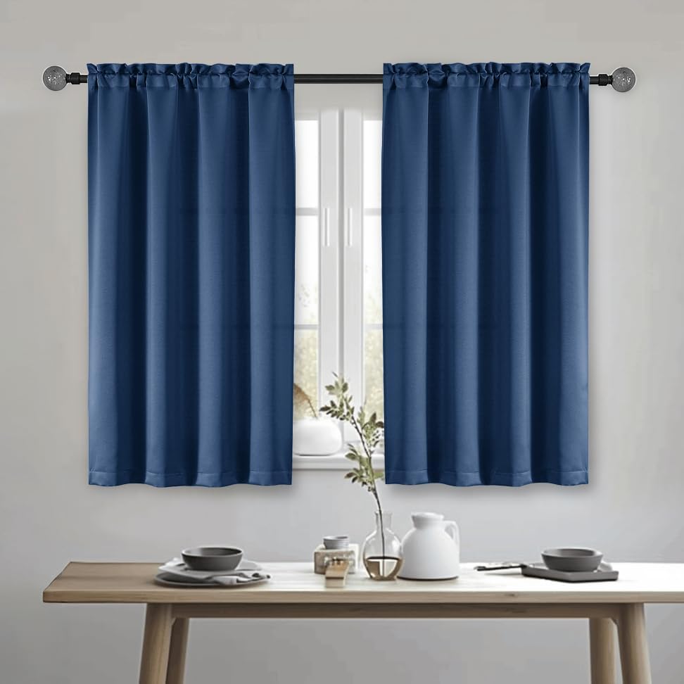 OWENIE Heidi Sage Green Curtains for Living Room 63 Inch Length 2 Panels Set, Light Filtering Solid Curtain for Bedroom, Rod Pocket Window Curtains & Drapes, 2 Pcs Each 40" W 63" L