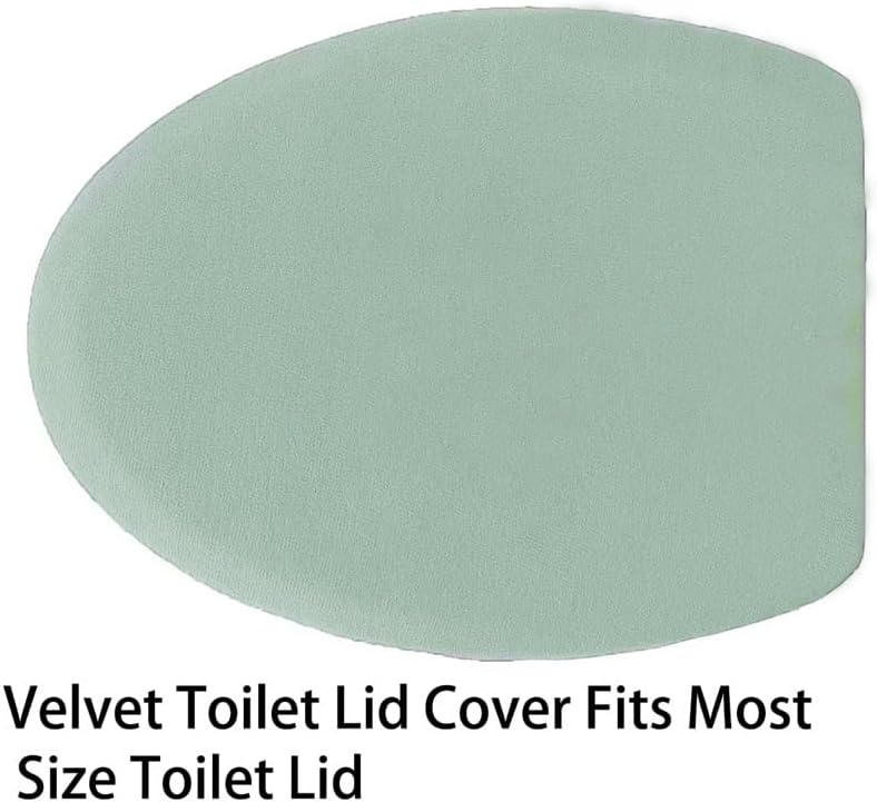 Madeals Memory Foam Bath Mat Set 4 Piece with Toilet Lid Cover and Combo Rug Sage Green