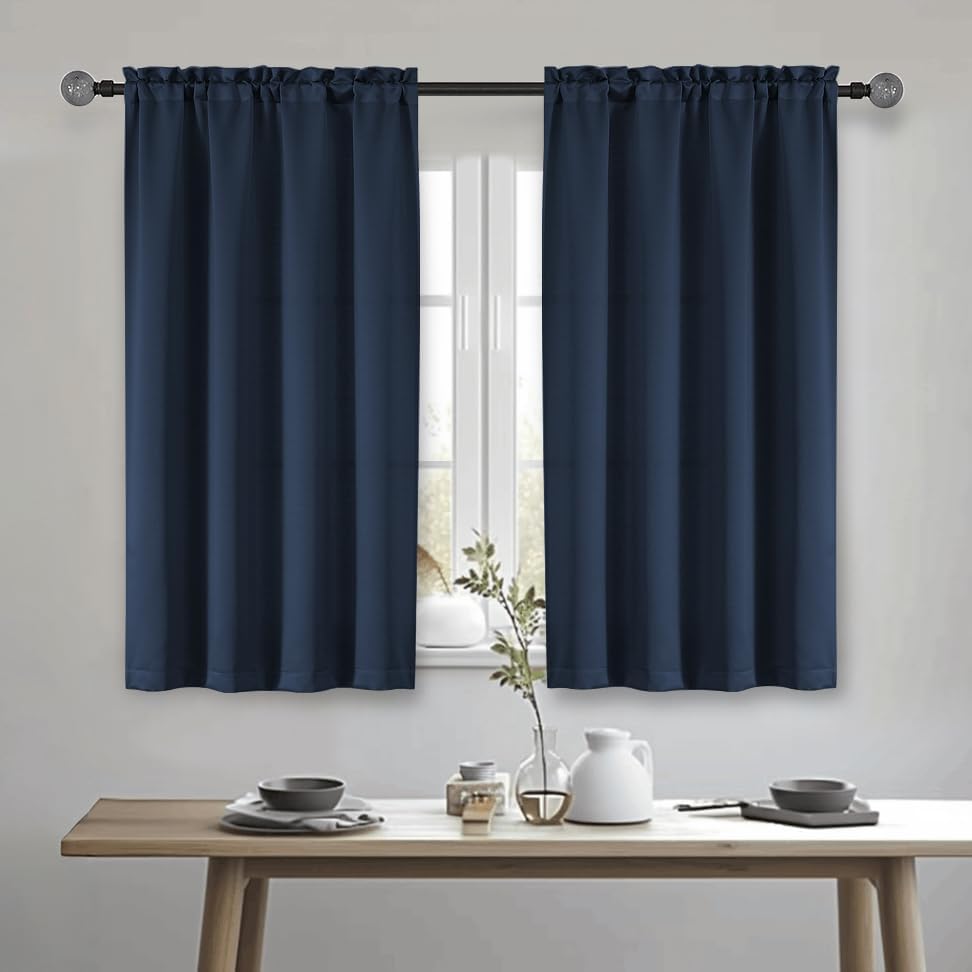 OWENIE Heidi Sage Green Curtains for Living Room 63 Inch Length 2 Panels Set, Light Filtering Solid Curtain for Bedroom, Rod Pocket Window Curtains & Drapes, 2 Pcs Each 40" W 63" L