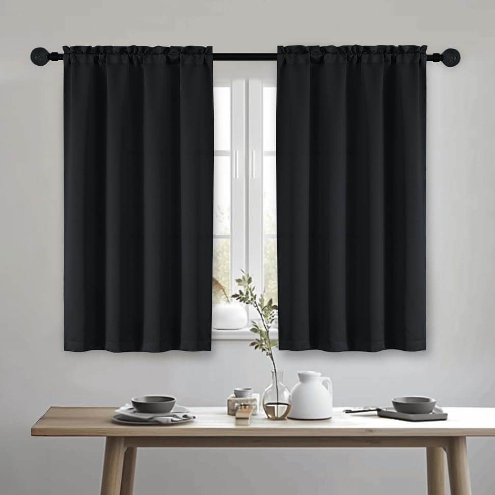 OWENIE Heidi Sage Green Curtains for Living Room 63 Inch Length 2 Panels Set, Light Filtering Solid Curtain for Bedroom, Rod Pocket Window Curtains & Drapes, 2 Pcs Each 40" W 63" L
