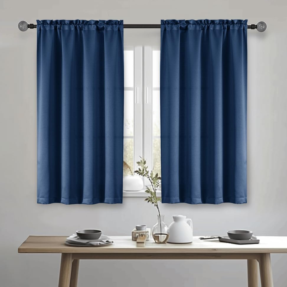 OWENIE Heidi Sage Green Curtains for Living Room 63 Inch Length 2 Panels Set, Light Filtering Solid Curtain for Bedroom, Rod Pocket Window Curtains & Drapes, 2 Pcs Each 40" W 63" L