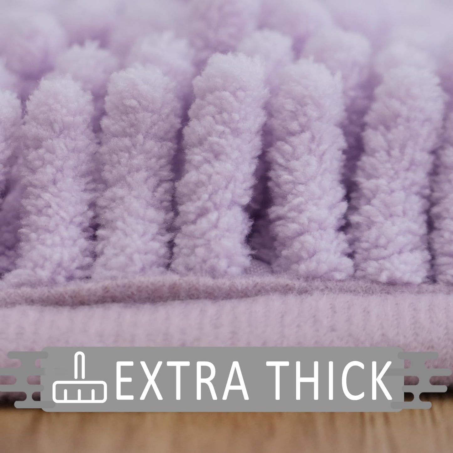 Bathroom Rugs Sets 3 Piece Non Slip,Bath Rugs with PVC Backing Bath Carpet,Bathroom Rug Washable,Absorbent,Plush Carpet Mats,Bath Mats for Bedroom, Kitchen,Tub,Home Decor (Lavender)
