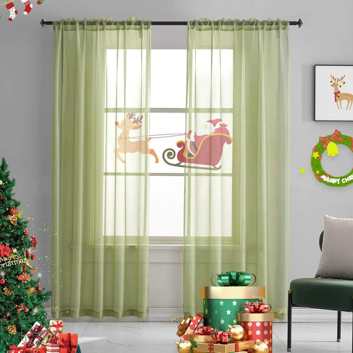 Light Yellow Sheer Voile Curtains Translucent Solid Color Window Treatment 63 Inch Length Panels Rod Pocket Light Yellow Sheers for Bedroom Living Room 2 Panels 52x63