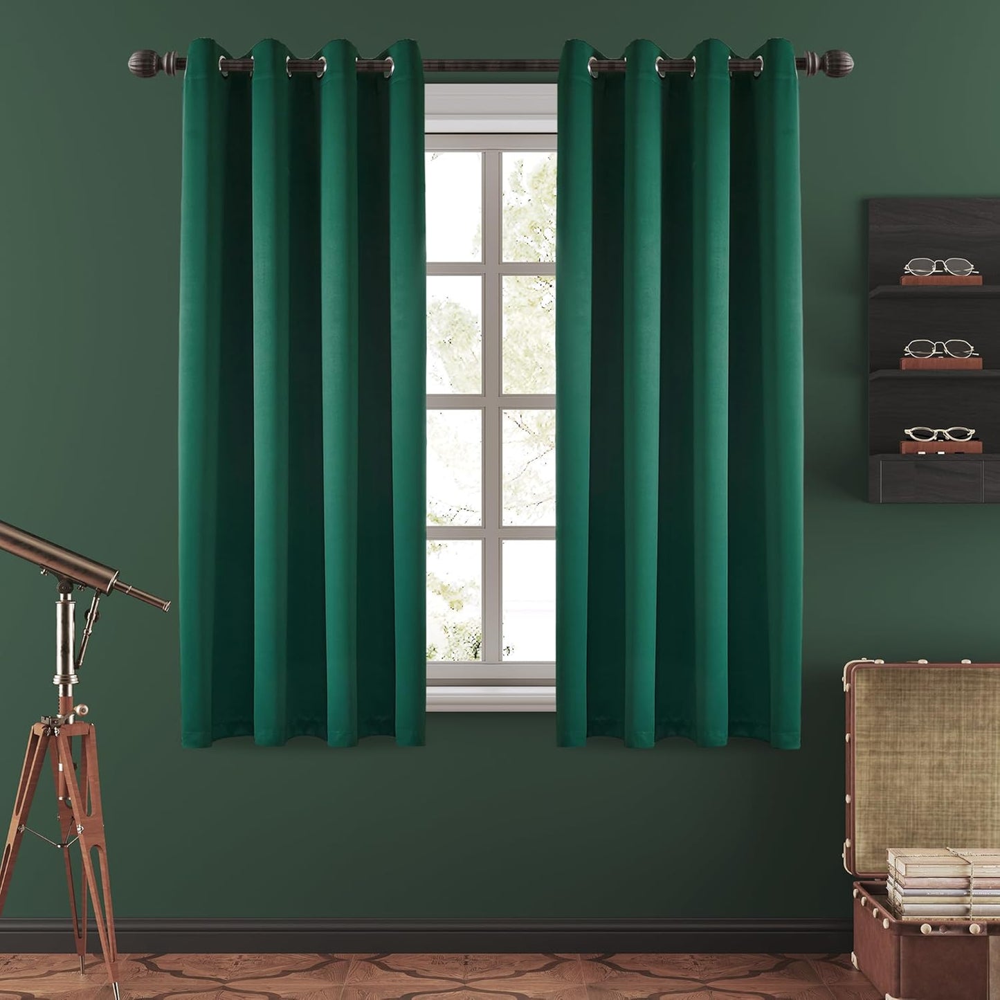 108 Inches Beige Blackout Curtains Room Darkening Thermal Insulated Drapes Grommet Top Light Blocking Curtain for Living Room Bedroom (2 Panels, W52 x L108 Inch, Beige Cream)