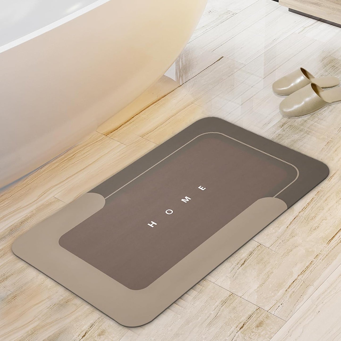 Housego 3PCS Absorbent Bath Mat Magic Rug Sets, Quick Drying Bath Mat Non-Slip Floor Rug Rubber Backed for Bathroom Kitchen Shower Sink (16.9''x23.6''+19.7''x23.6''+19.7''x31.9'', Black)
