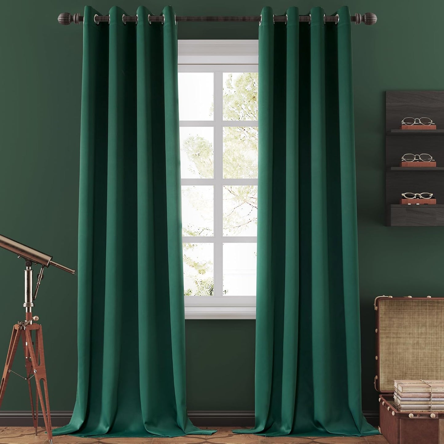 108 Inches Beige Blackout Curtains Room Darkening Thermal Insulated Drapes Grommet Top Light Blocking Curtain for Living Room Bedroom (2 Panels, W52 x L108 Inch, Beige Cream)