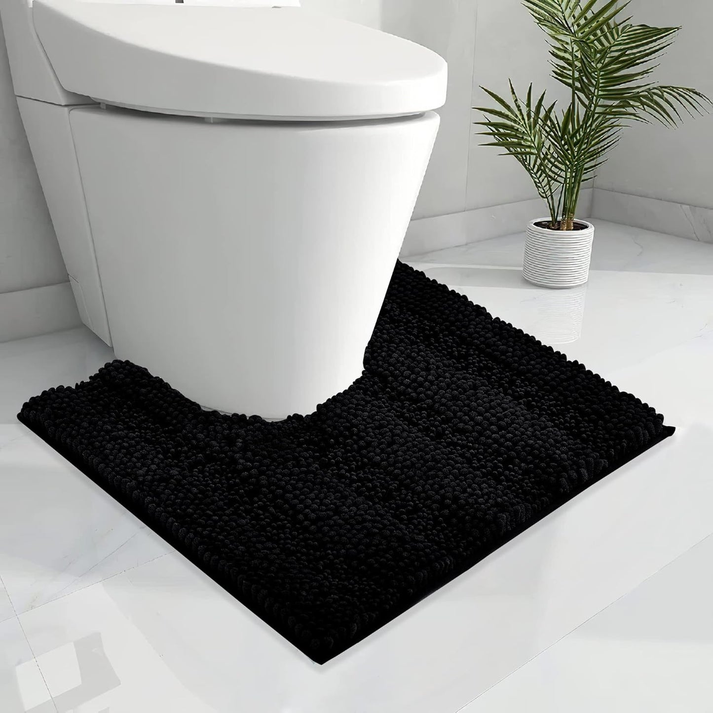 KGORGE Grey Bath Rugs - Soft Large Bathroom Rugs 60" x 24" Farmhouse Floor Cover Water Absorbent Bath Mat Shower Carpet for Toilet Door Way Kitchen Kids Baby, 1 Pc