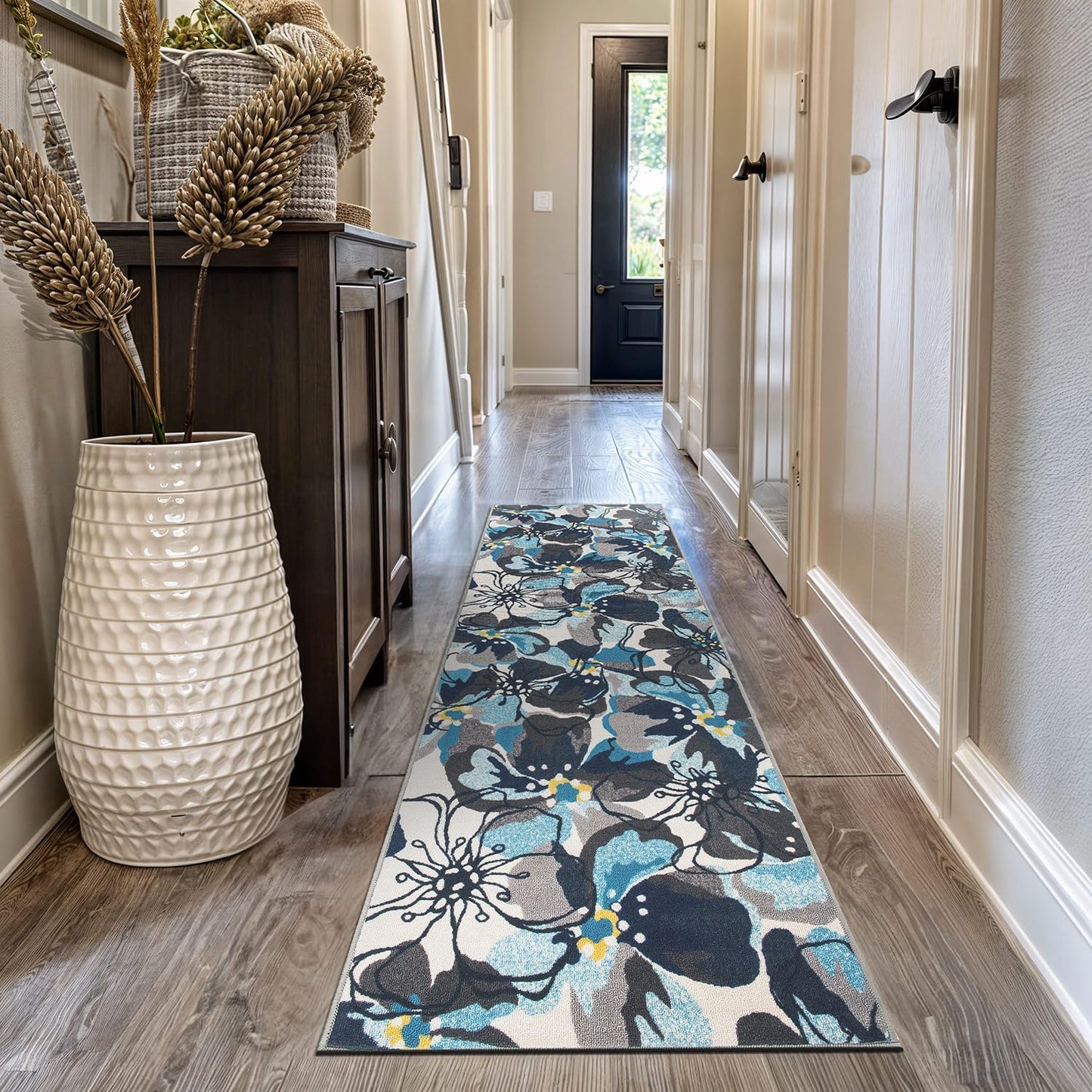 Rugshop Modern Bright Flowers Non-Slip (Non-Skid) Area Rug 8 x 10 (7' 10" x 10') Multi