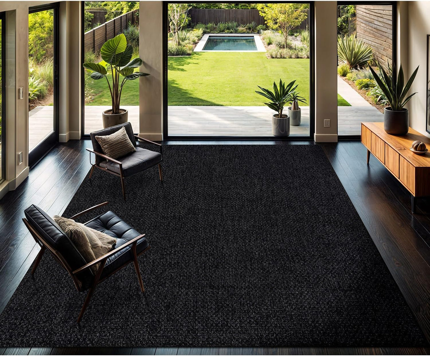 CAMILSON Easy Jute Rug 9x12, Indoor Outdoor Natural Color Fiber Area Rugs for Living Room Patio and Kitchen Rug, Sisal Boho Woven Design, Easy-Cleaning, Washable Outside Carpet Alfombras (9 x 12)