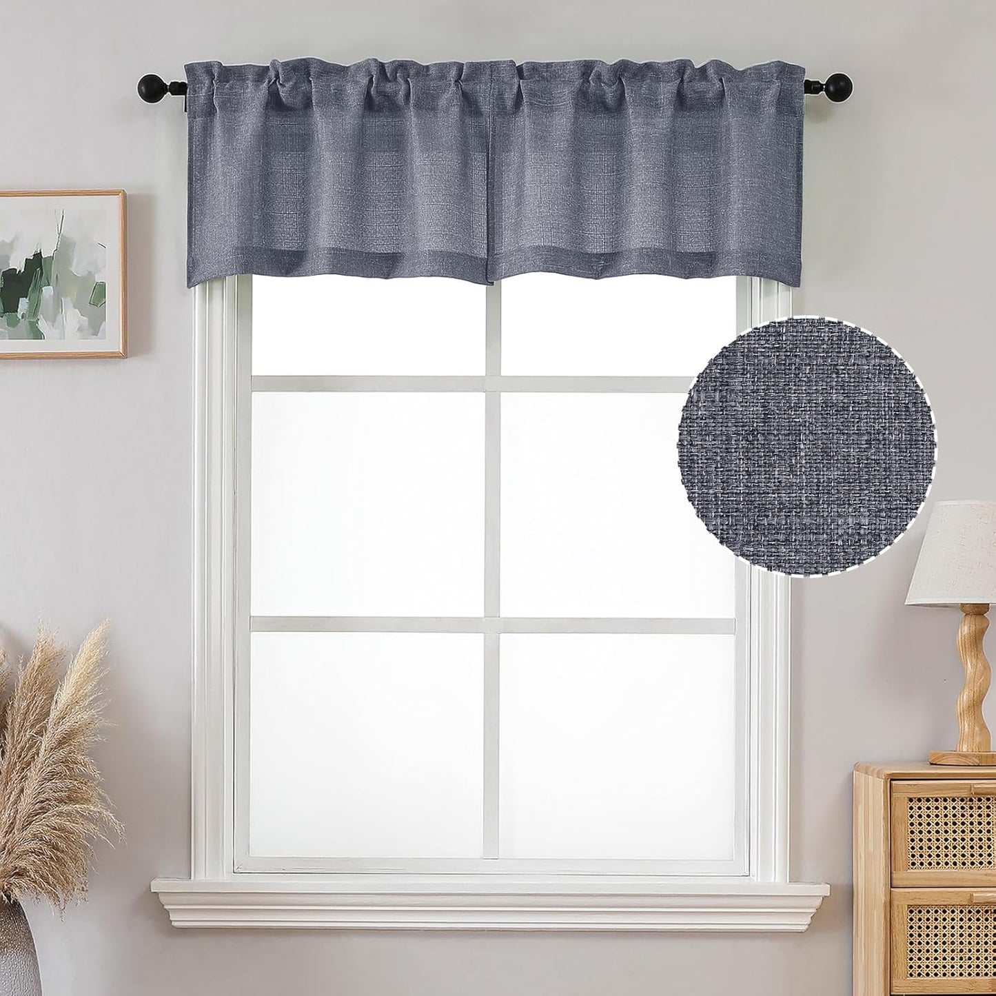 OVZME Light Grey Curtains 63 Inch Length 2 Panels, Faux Linen Textured Semi Light Filtering Drapes, Soft Airy Farmhouse Slub Window Curtains for Living Room Bedroom, Each 40x63 Inches