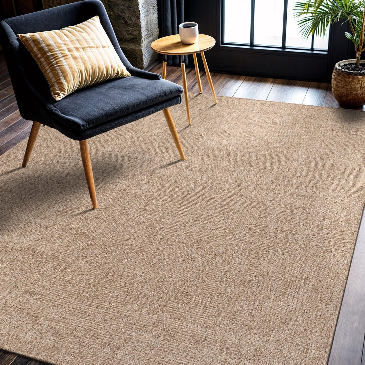 CAMILSON Easy Jute Rug 9x12, Indoor Outdoor Natural Color Fiber Area Rugs for Living Room Patio and Kitchen Rug, Sisal Boho Woven Design, Easy-Cleaning, Washable Outside Carpet Alfombras (9 x 12)