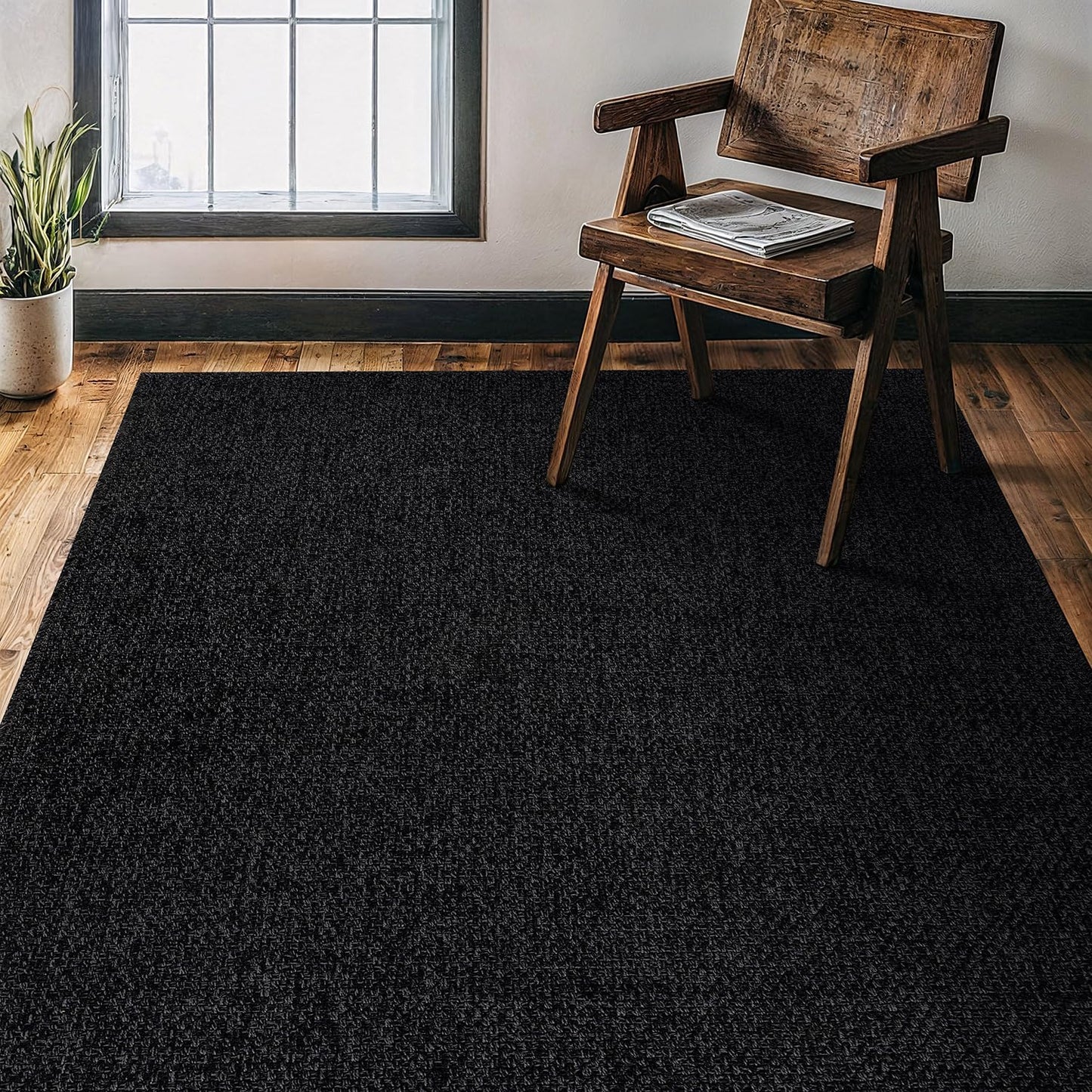 CAMILSON Easy Jute Rug 9x12, Indoor Outdoor Natural Color Fiber Area Rugs for Living Room Patio and Kitchen Rug, Sisal Boho Woven Design, Easy-Cleaning, Washable Outside Carpet Alfombras (9 x 12)