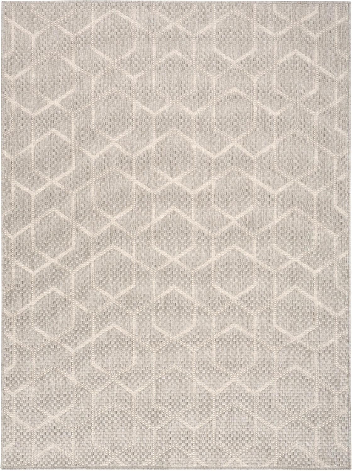 Nourison Horizon Indoor/Outdoor Green 4' x 6' Area Rug - Easy Cleaning, Non Shedding, Bed Room, Living Room, Dining Room, Kitchen (4' x 6')