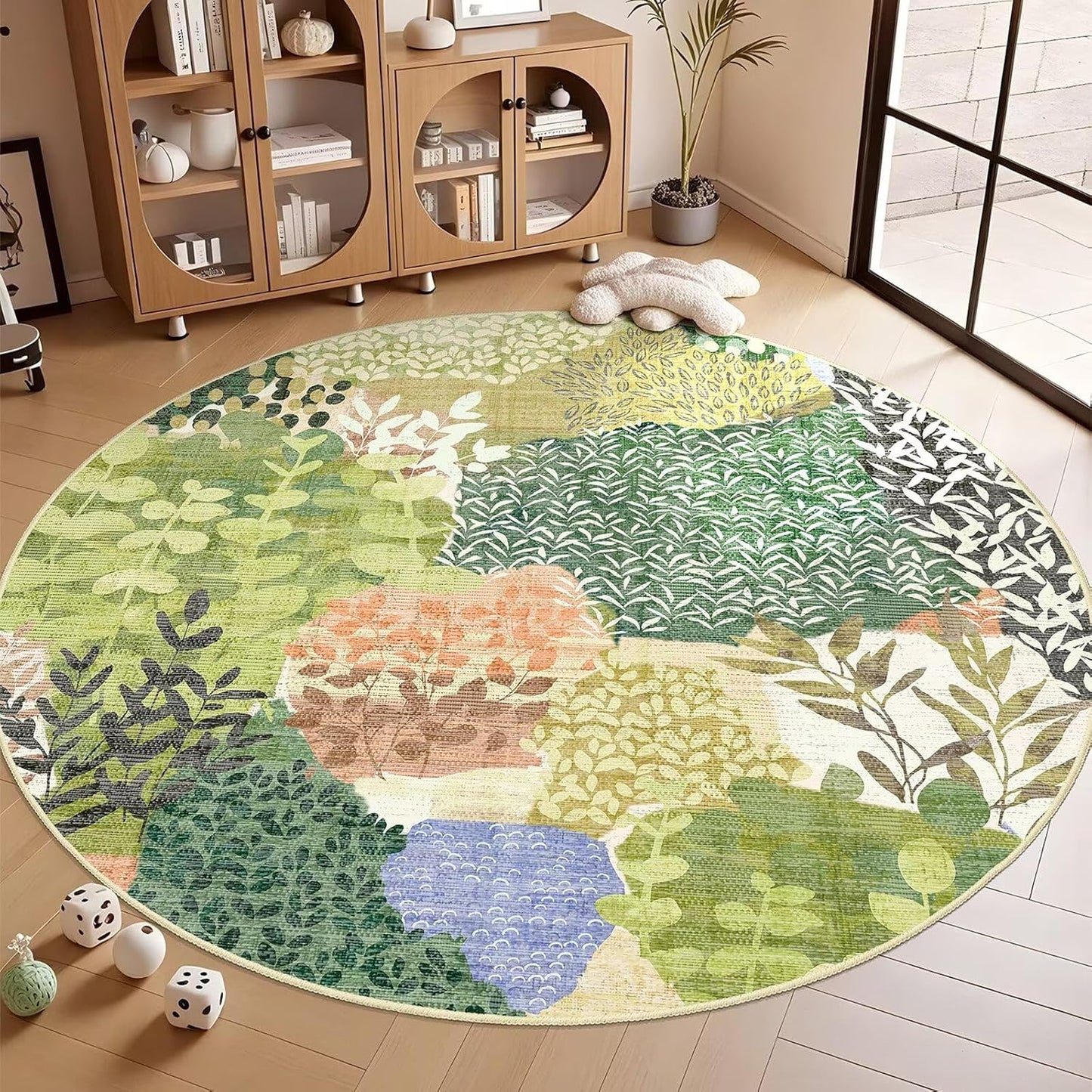 DEXDE Runner Rug 2x6 Washable Hallway Boho Soft Area Rugs Abstract Long Non Slip Botanical Leaves Floral Print Carpet for Entryway, Kitchen, Laundry, Bathroom, Bedroom,Blue