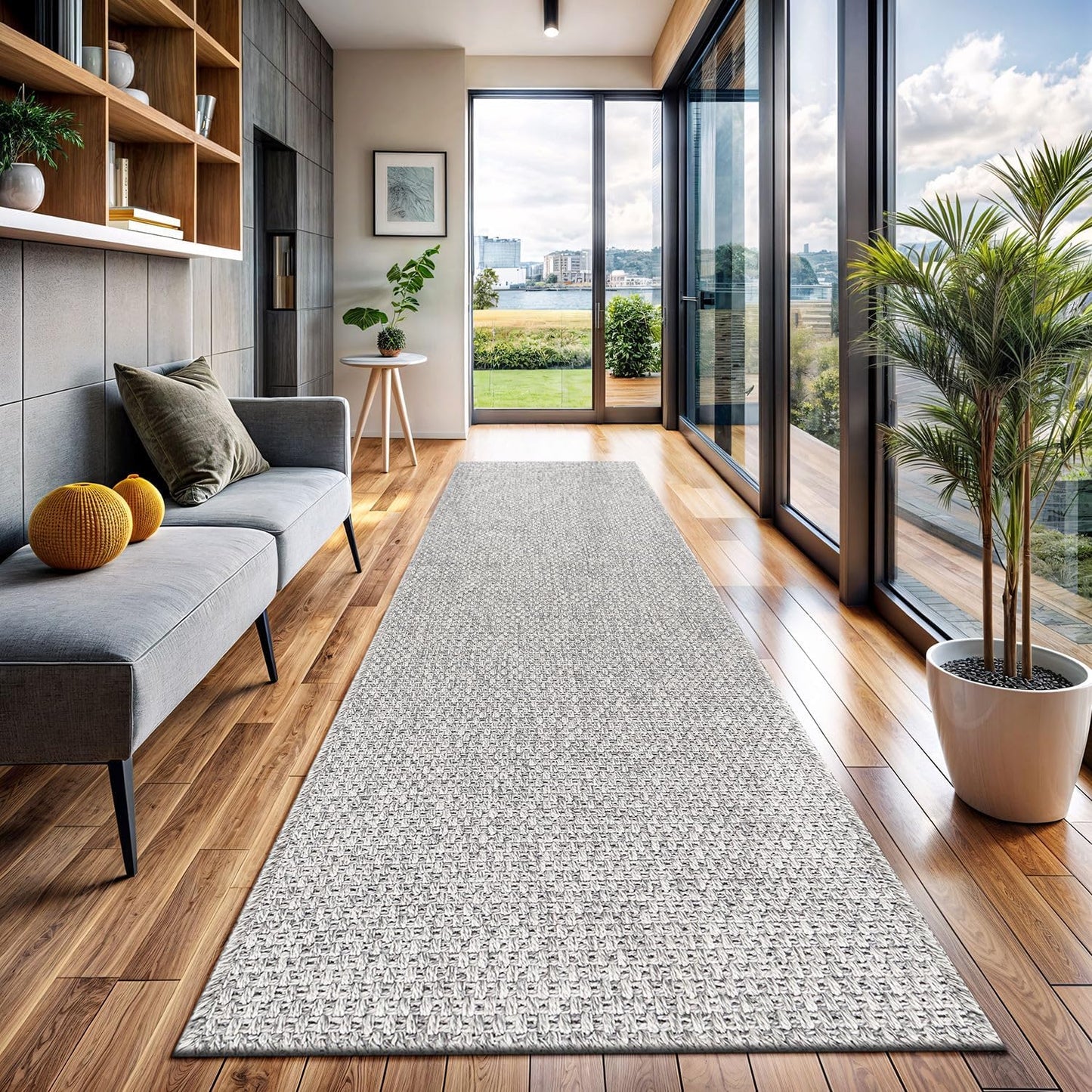 CAMILSON Easy Jute Rug 9x12, Indoor Outdoor Natural Color Fiber Area Rugs for Living Room Patio and Kitchen Rug, Sisal Boho Woven Design, Easy-Cleaning, Washable Outside Carpet Alfombras (9 x 12)