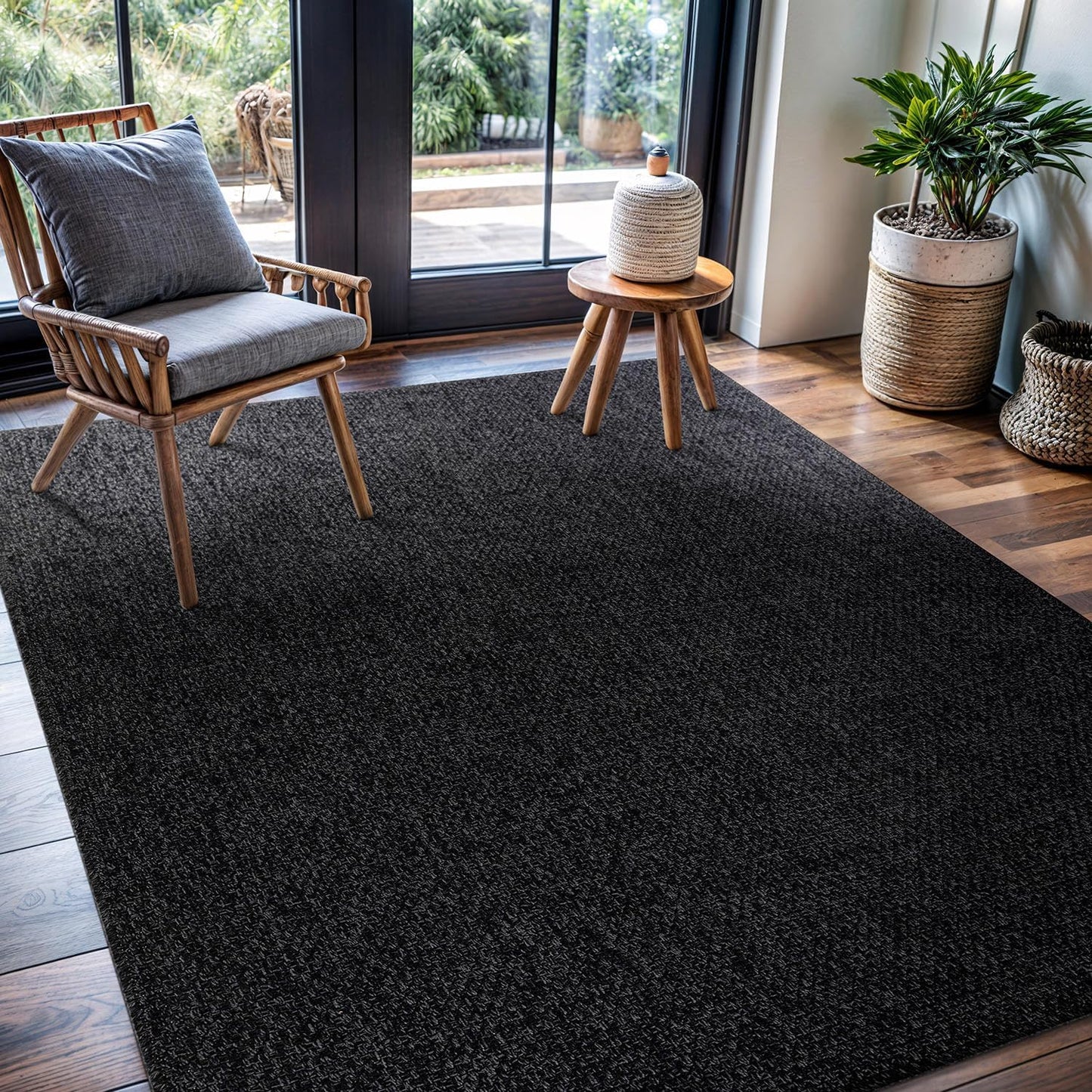 CAMILSON Easy Jute Rug 9x12, Indoor Outdoor Natural Color Fiber Area Rugs for Living Room Patio and Kitchen Rug, Sisal Boho Woven Design, Easy-Cleaning, Washable Outside Carpet Alfombras (9 x 12)