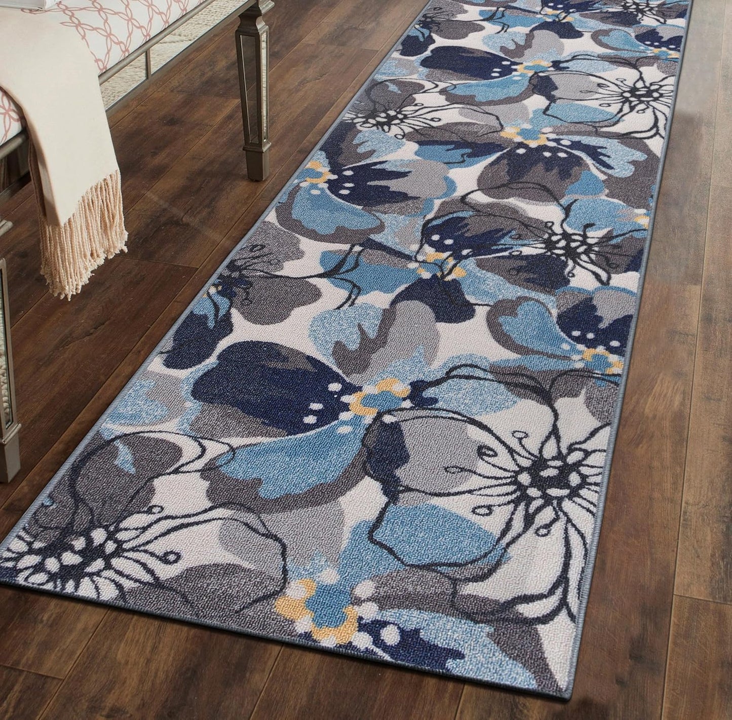Rugshop Modern Bright Flowers Non-Slip (Non-Skid) Area Rug 8 x 10 (7' 10" x 10') Multi