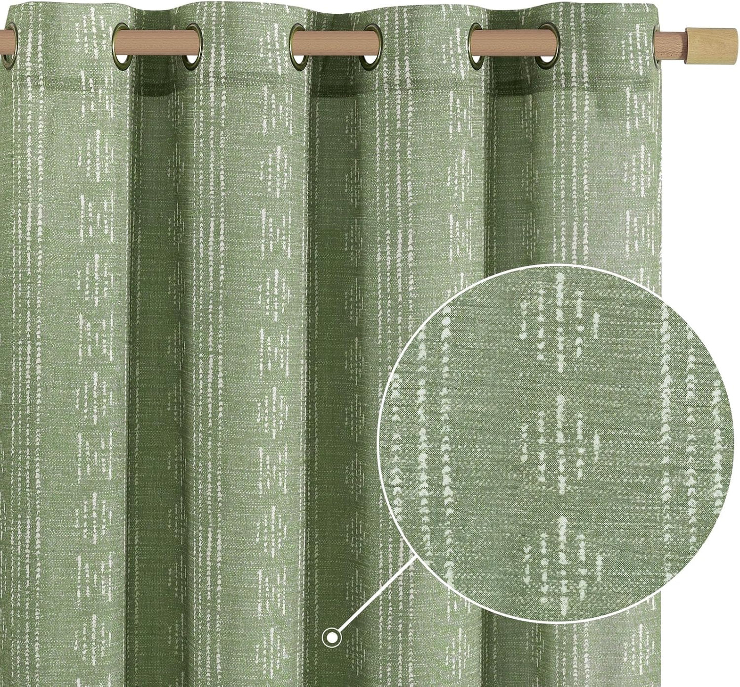 jinchan Boho Curtains for Living Room Farmhouse Black Curtains 84 Inch Length 2 Panels for Bedroom Geometric Striped Mudcloth Light Filtering Window Drapes Rod Pocket Black on Beige