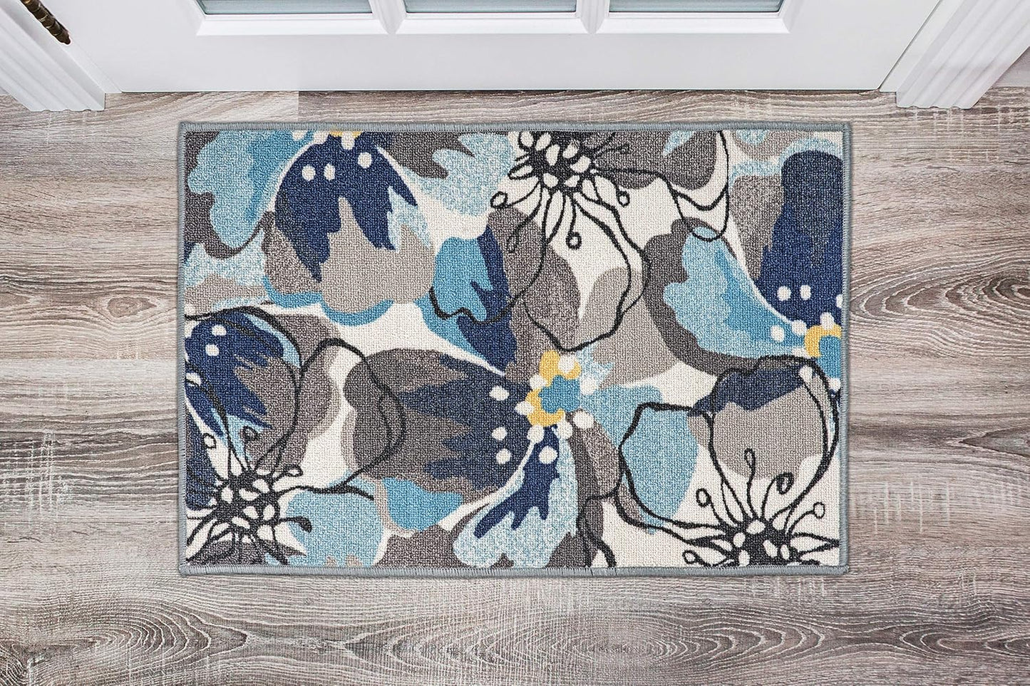 Rugshop Modern Bright Flowers Non-Slip (Non-Skid) Area Rug 8 x 10 (7' 10" x 10') Multi
