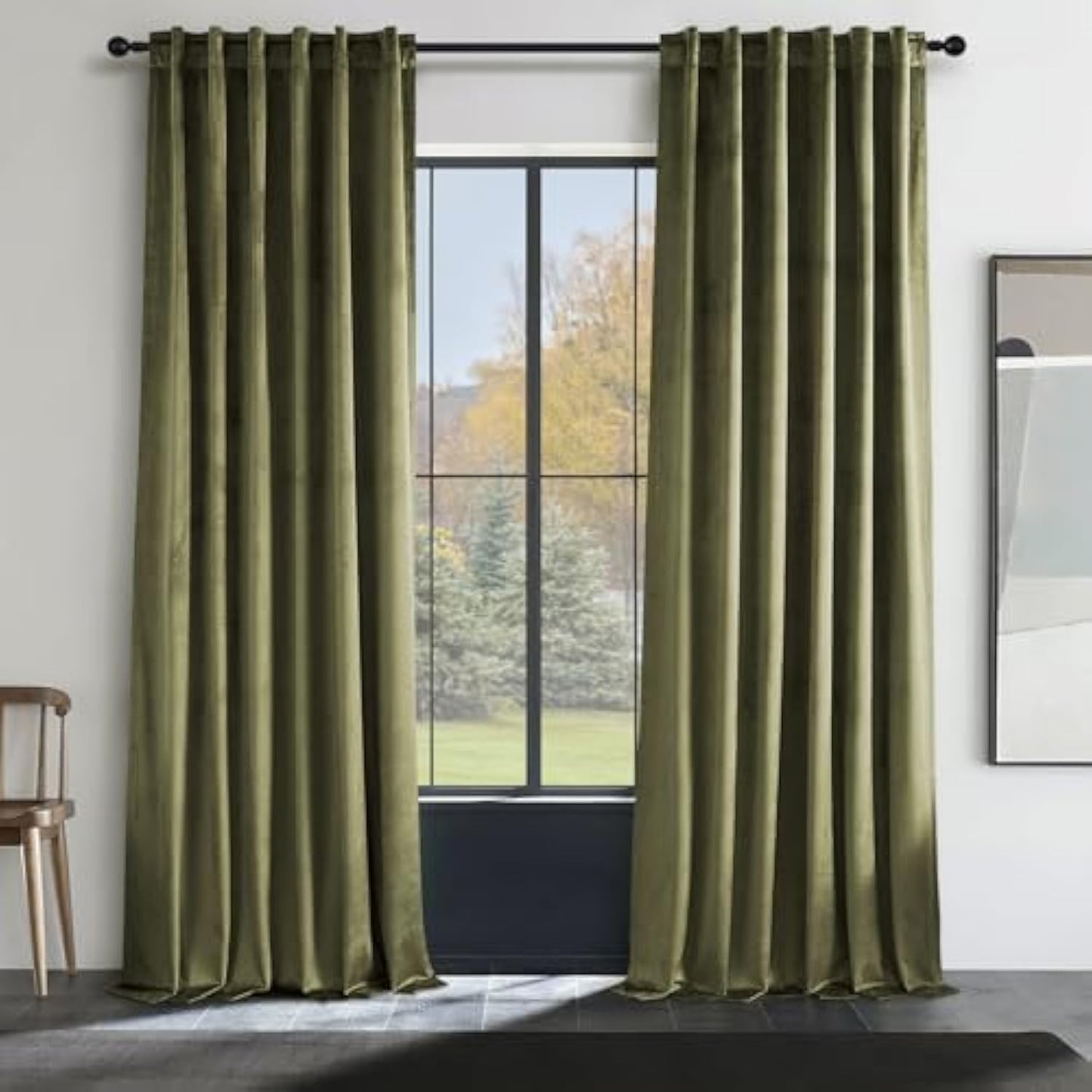 Topfinel 96 Inches Long Blush Velvet Curtains for Living Room,Rod Pocket Back Tab Clip Rings for Windows Solid Color Curtains,96 Length 2 Panel Sets(Malaya Garnet/Dusty Rose)