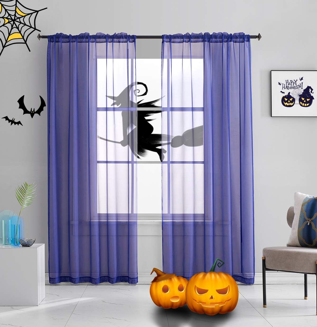 Light Yellow Sheer Voile Curtains Translucent Solid Color Window Treatment 63 Inch Length Panels Rod Pocket Light Yellow Sheers for Bedroom Living Room 2 Panels 52x63
