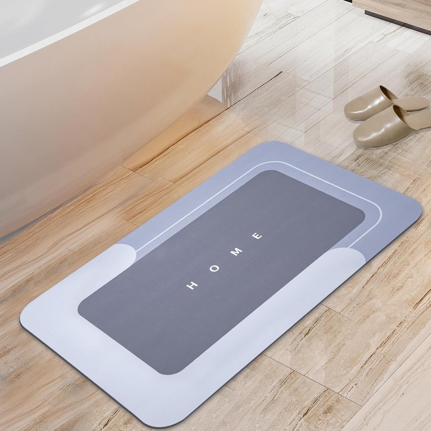 Housego 3PCS Absorbent Bath Mat Magic Rug Sets, Quick Drying Bath Mat Non-Slip Floor Rug Rubber Backed for Bathroom Kitchen Shower Sink (16.9''x23.6''+19.7''x23.6''+19.7''x31.9'', Black)